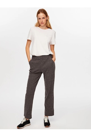 Faik Sönmez Kaşkorse Örme Wide Leg Fit Kadın Eşofman Altı W26esa001 Antrasit