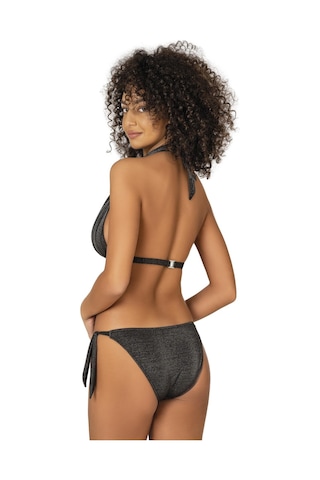Endeep Kadın Siyah Simli Yarım Dolgulu Bikini Takımı-siyah Siyah