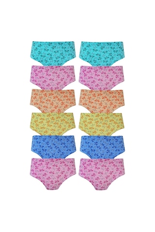 Seher Yıldızı 12 Li Kız Çocuk Pamuklu Empirme Slip Külot