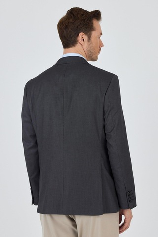 İmza Siyah Mono Yaka Armürlü Tam Astar Esnek 6 Drop Comfort Fit Classic Ceket 1002250153 Siyah