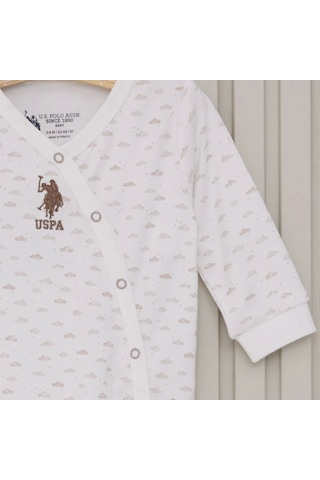 U.S. Polo Assn. Erkek Bebek Patikli Tulum Usb2024 Krem Krem
