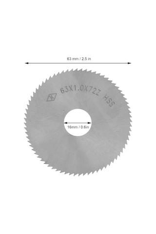 Symbee Hss 72 Dişli Kesici Disk - Çelik, Alüminyum, Ahşap, Plastik İçin Uygun - 63x1x16 Mm - Daire Testere, Miter Testere Aksesuarı