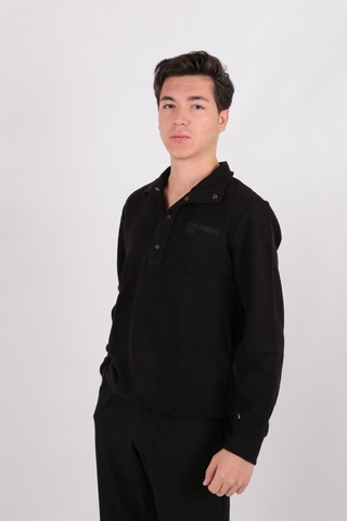 Five Pocket Fp24b2105 Erkek Dik Yaka Çıt Çıtlı Sweatshirt Siyah