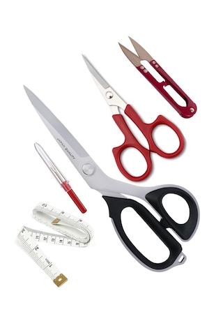 7250 Titanyum Uçlu Plastik Saplı Kumaş Kesim Makası Set 25 Cm