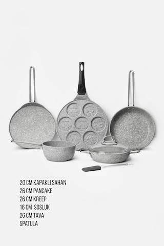 You 7 Parça Kahvaltı Seti Gri