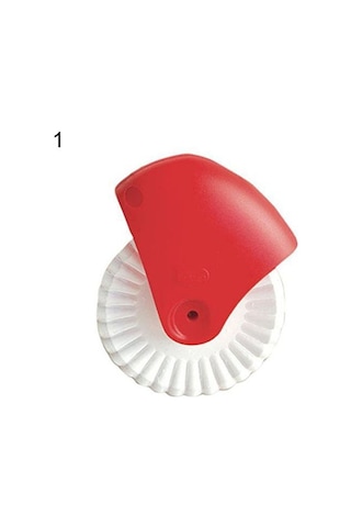 Vkemall Manuel Dalgalı Pastry Kesici, Pasta Ve Hamur Kesim Aracı, Mutfak Küçük Aleti - Beyaz 1 Adet Beyaz