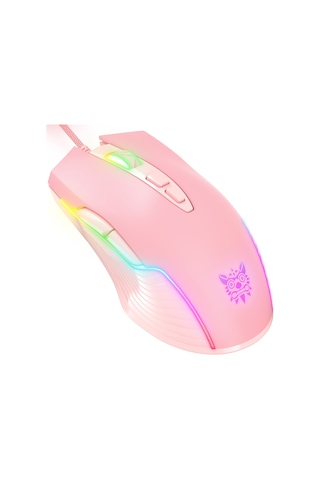 Onıkuma Cw905 Rgb Aydınlatma Kablolu Fare Pembe Diğer