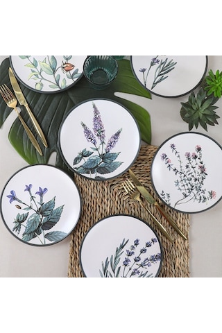 Keramika Çiçek Bahçesi Pasta Tabağı 20 Cm 6 Adet - 18938-39-40-41-42-43 Keramika Çiçek Bahçesi Pasta Tabağı 20 Cm 6 Adet - 18938-39-40-41-42-43