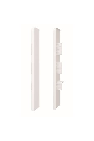 Espumo Suya Dayanıklı Kompozit Süpürgelik 10 Cm Bitiş Kapağı Aksesuarı 1 Paket - 2 Adet - Beyaz - Esp401