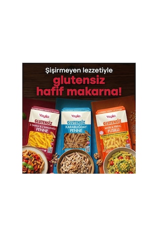 Yayla Glutensiz Vegan Diyet Makarna 3x400 Gr 3 Lü Karma Paket