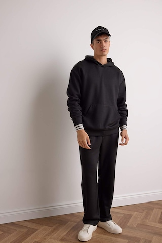Defacto Boxy Fit Kapüşonlu Jakarlı Sweatshirt E9308ax25aubk81 Siyah
