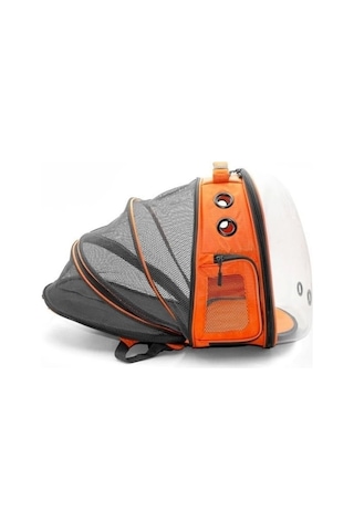 Cattie Fileli Kedi Ve Küçük Irk Köpek Taşıma Sırt Çantası Turuncu 25x60x40 Cm