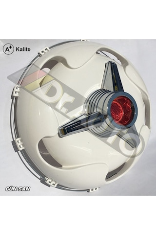 19.5 İnç Orta Boy Kırmızı Fırfırlı Jant Kapağı 6'lı Takım