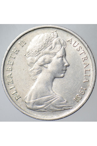 Avustralya 5 Cent 1981 Kraliçe. 19,4 Mm.