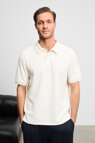 Grimelange Mınnutu Erkek Organik Pamuklu Polo Yakalı Regular Fit Ekru T-shirt