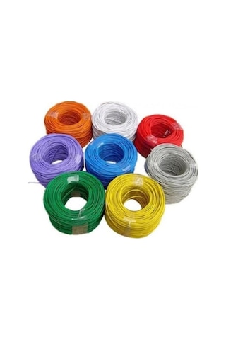 1x0.50 MM2 SIAF 22 AWG 8 Renk Yumuşak Silikon Kablo 1 Metre