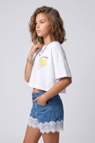 Dmb Kids Kız Çocuk Dantel Garnili Şort Dmb-0780 İndigo