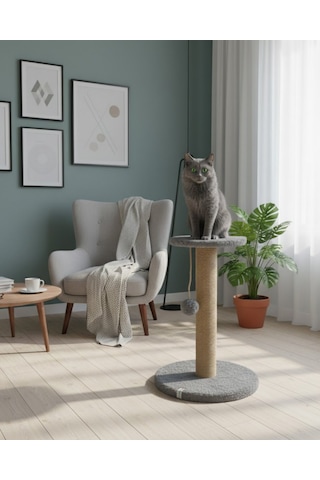 Reyo Pet Stepli Kedi Tırmalama Tahtası Gri
