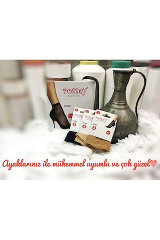 Rossey Parlak Fit(15D) Soket Çorap (12 Çift)