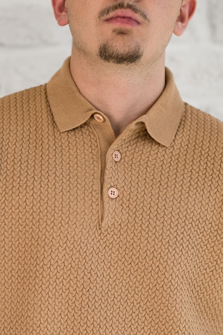 San&fa Örgü Desen Düğmeli Polo Yaka Regular Fit Erkek Triko Kazak 001