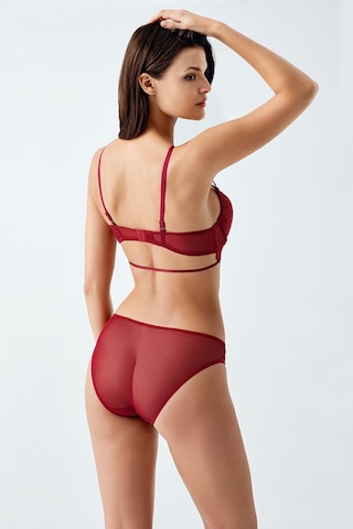 Luw 6115 Bordo Dolgusuz Sütyen Külot 2Li Takım Bordo