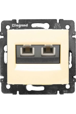 Valena Krem 2x4 Telefon Prizi çercevesizdir N11.132