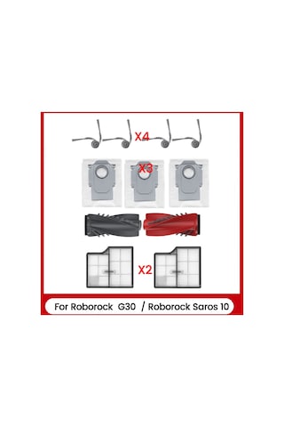 Snoweagle Roborock Saros 10 Elektrikli Süpürge Parçaları Ana Yan Fırça