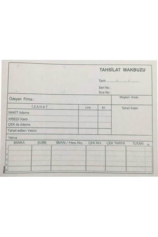 Dilman Tahsilat Makbuzu Otokopili 3 Nüsha 6 Lı Paket