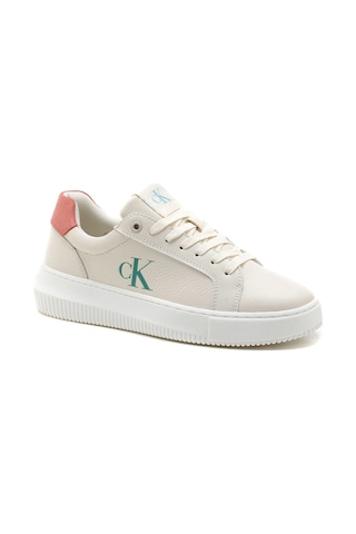 Calvin Klein Kadın Krem Logolu Sneakers Çok Renkli