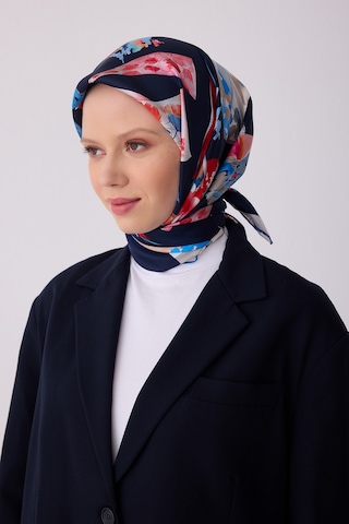 Obje Desen İpek Twill Eşarp - 2026 İlkbahar-yaz T 4316 Lacivert