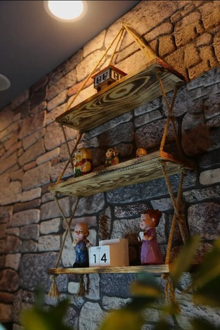 Brothers Craft Halatlı Ahşap Duvar Rafı 3 Katlı Rustik Dekoratif Raf, El Yapımı Jüt İpli Çam Raf Açık Ahşap Rengi