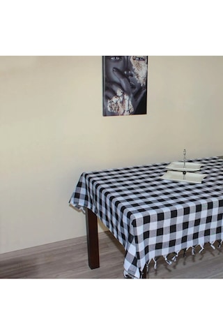 Çok Amaçlı Piknik Masa Örtüsü Sofra Bezi Siyah 150x150