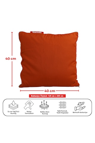 Xpermate Tv Battaniye Yastık Welsoft Battaniye 145x205 Kremit