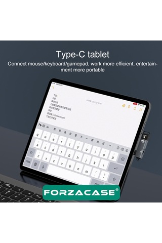 Forzacase Type-c To Usb Otg Adaptör 5gbps - Pd 10w Hızlı Veri Aktarım Adaptörü - Fc1128 Siyah