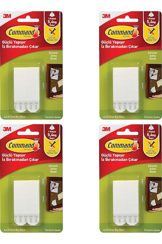 3m 17201 Command Orta Boy Cırt Bant 4 Paket