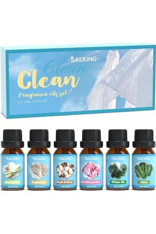 Salking Temiz Uçucu Yağ Seti, 6 X 10 Ml Aroma Terapi Koku Yağı, Doğal Ve Katkısız