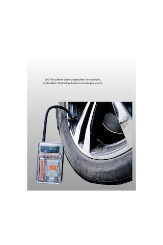 Bfs 150 Psı Kablosuz Dijital Ekranlı Taşınabilir Araç Lastik Pompası