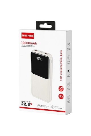 Swııspower Sp-27 22.5w 10000 Mah Taşınabilir Powerbank - Siyah