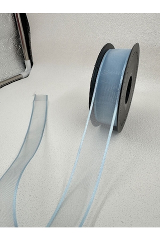 Paşateks 2.5 Cm Fileli Organze Şerit-5 Metre-mavi