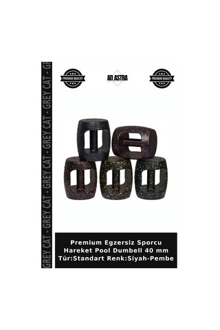 Premium Egzersiz Sporcu Hareket Pool Dumbell 40 Mm Tür:standart Renk:siyah-pembe Siyah - Pembe