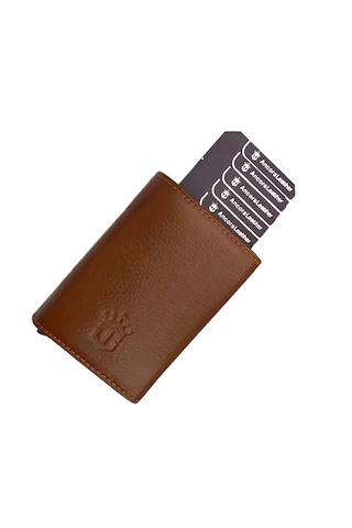 Ancora Leather Hakiki Deri Erkek Cüzdanı Mekanizmalı Taba 2704 Taba
