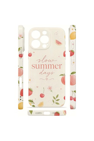 Apple iPhone Uyumlu 16 Pro Vorian İnce Kamera Korumalı Mika Kılıf Slow Summer Days Slow Summer Days Mika