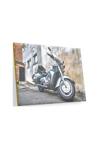 Cakasepetim Eski Binalar Ve Harley Davidson Ahşap Mdf Tablo