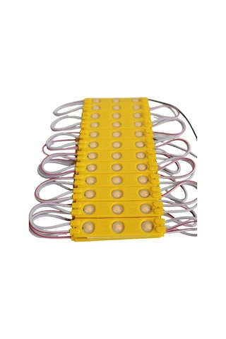 1,2 Watt 3lü Lensli Amber-sarı Led Modül 2835 Reklamcı Modül 10 Adet