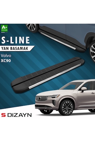 S-dizayn Volvo Xc90 Makyajlı Benzinli S-line Krom Yan Basamak 203 Cm 2024 Üzeri A+ Kalite