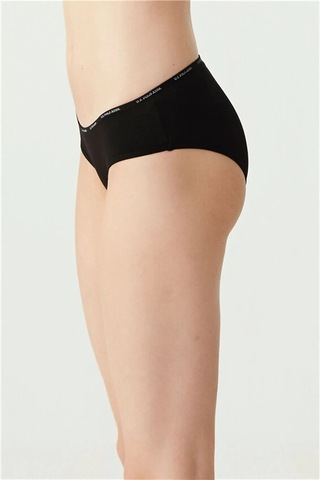 U.s. Polo Assn. Kadın 5'li Yüksek Bel Slip Siyah-beyaz-ten-beyaz-ten 001