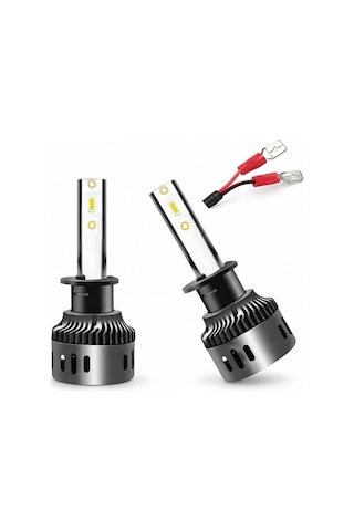 Trobus Şimşek Etkili Mini Slim Led Xenon Far Ampulü H1 Beyaz 6000k