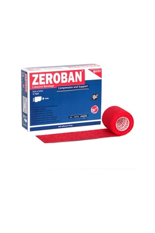 Zeroban Bandaj 5 CM x 4.5 M Kırmızı