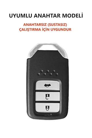 Honda Civic Fc5 Hr-v Cr-v City Tpu Deri Görünüm Anahtar Kılıfı  Gümüş