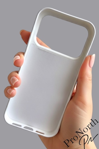 Iphone 17 Pro Uyumlu Kılıf Logolu Lansman Soft Yumuşak Içi Kadife Silikon Kapak Beyaz